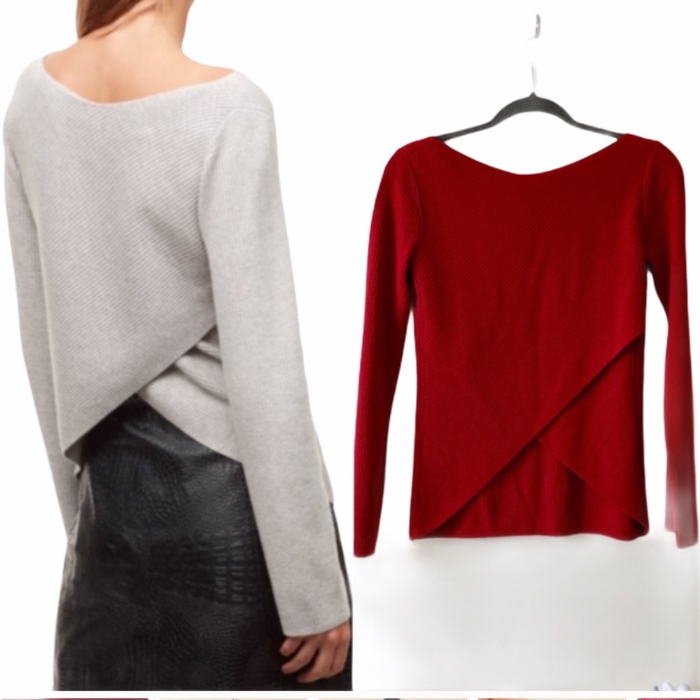 Babaton Aritzia Kitano Cross Back Sweater